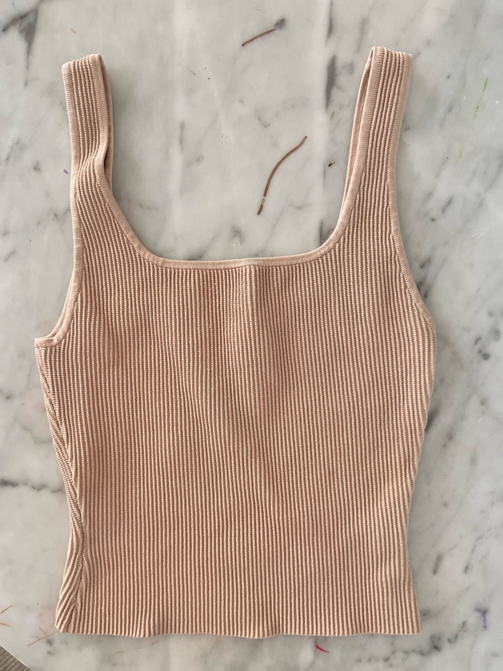Babaton Blush Ribbed Square-Neck Tank